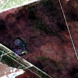 Satellite view on 2020-08-17, a 2.56 km square at 11.4259° S, 44.7456° W.